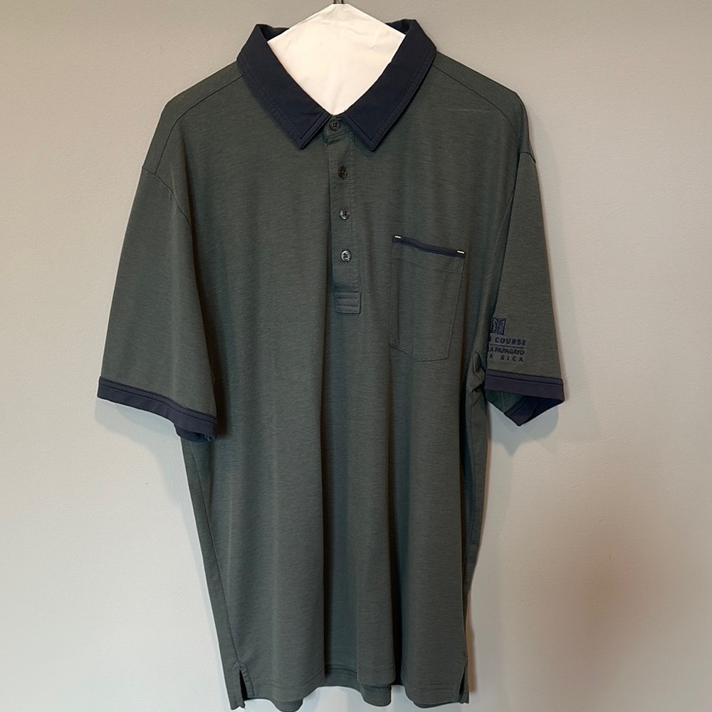 Travis Matthew Men's Green Polo Shirt